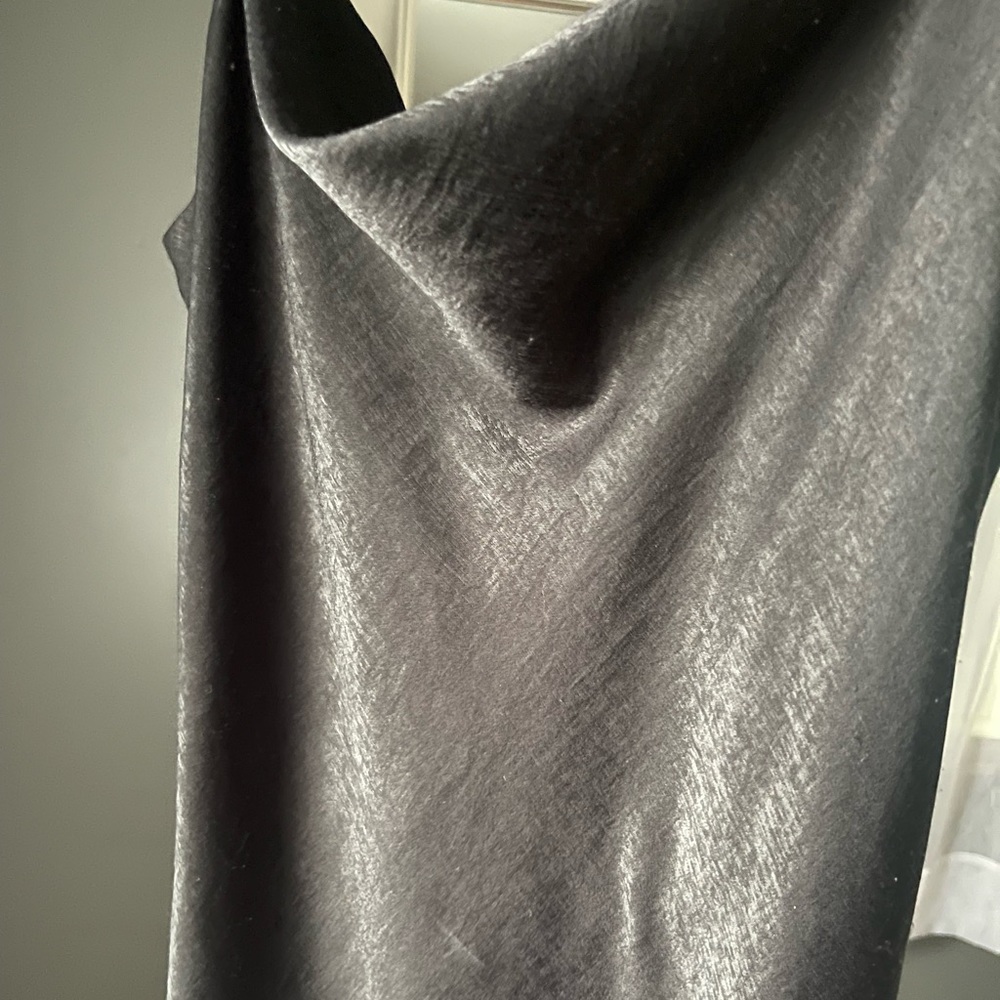 Lulus midi cowl neck black dress